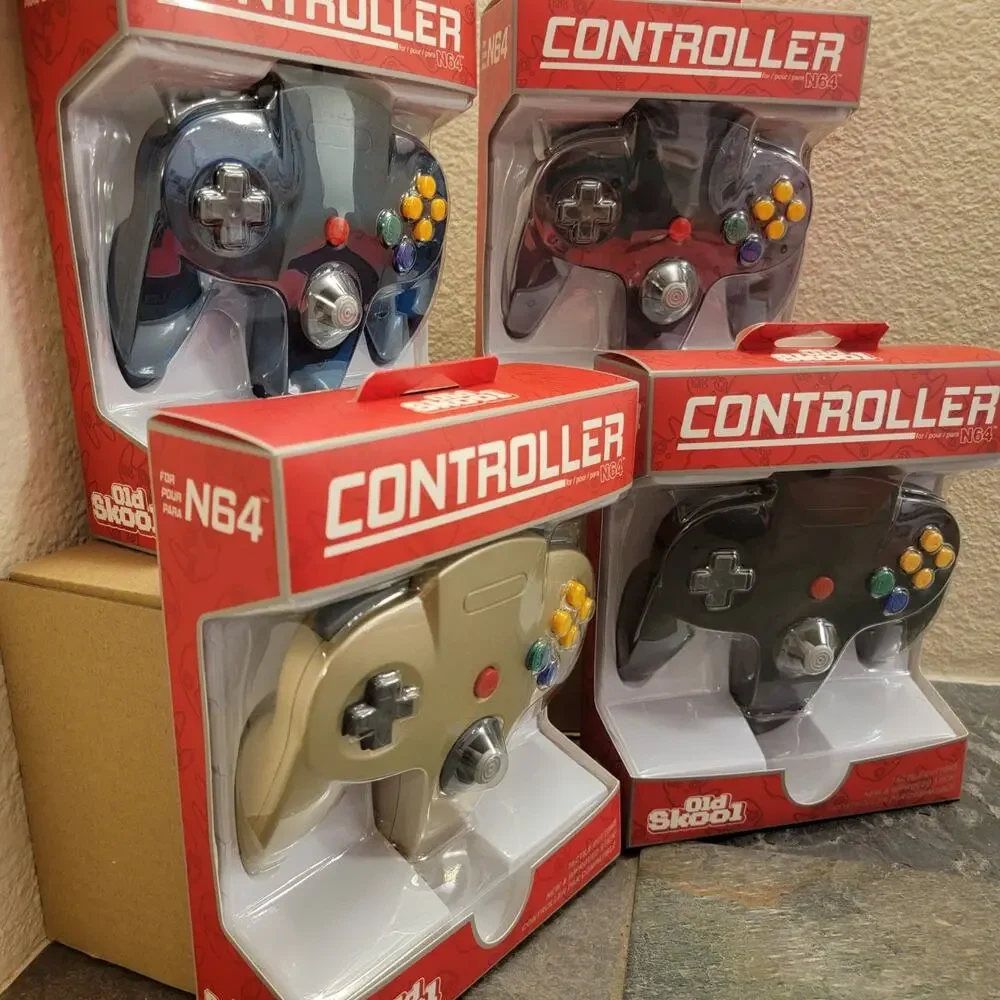4 N64 Controllers - 4 Colors Bundle (NEW) - Nintendo64 - Old Skool
